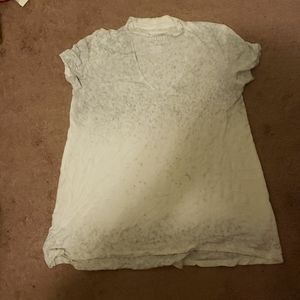 American Eagle leopard print neck cut out top sz M